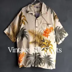 Tommy Bahama トミーバハマ シルク アロハシャツ　シルク　開襟　Mのサムネイル