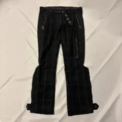 パンク ロック ストリート HARE古着 ウール混 チェック柄ボンテージパンツ パンク ロック ストリート HARE古着 ウール混 チェック柄ボンテージ