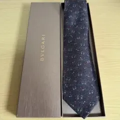 BVLGARI ネクタイ ネイビー ストライプ系 光沢 総柄 - メルカリ