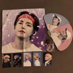 BTS V テテ　テヒョン　スローガン　ミニうちわ　カード　缶バッジ