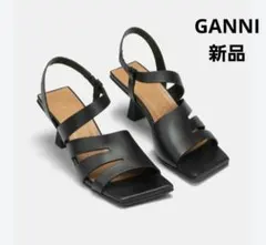 GANNI ガニーブラックストラップサンダル　レザー本革☆新品未使用のサムネイル
