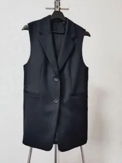 GU オーバーサイズ テーラードベスト ジレ ブラック S