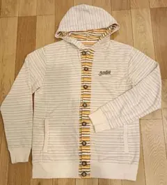BILLABONG ビラボン フード付き マルチボーダー カーディガン Lサイズ