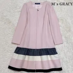 美品　M’S GRACY　ジップアップコート　40　コートワンピース　ピンクのサムネイル