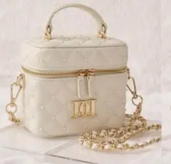 ダーリッチ キルティングツイードミニバック ダーリッチ キルティングバック ホワイト キルティングツイード