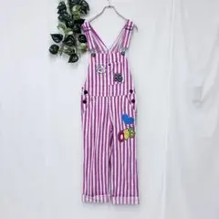 激レア✨ ココルル オーバーオール サロペット ストライプ ピンク y2k 平成