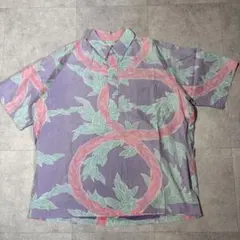 ETRO ペイズリー柄 半袖シャツ Lサイズ 総柄 オープンカラーシャツ 