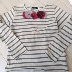 BeBe ストライプ 長袖カットソー 120