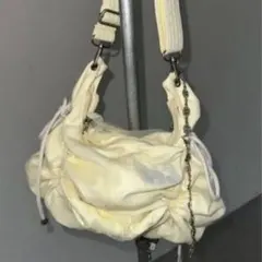 SCULPTOR fluffy Slouchy Satin Bag White - メルカリ
