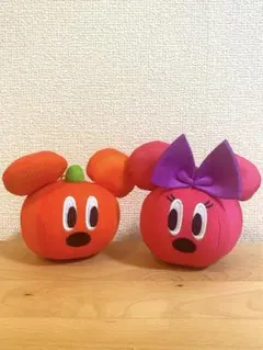 ディズニー ハロウィン 2016 ミッキー ミニー かぼちゃ ぬいぐるみバッジ