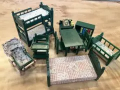 シルバニアファミリー 緑の家具セット