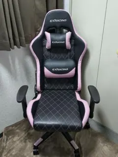 EXRACING ゲーミングチェア ピンク ブラック