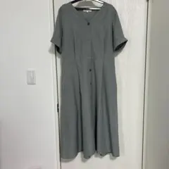 grove グリーン 半袖シャツワンピース L