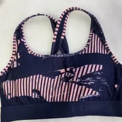 Under Armour スポーツブラ LGサイズ ネイビー/ピンク