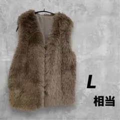 ★最終値下げ★★新品未使用★ファー　ベスト　L グレー
