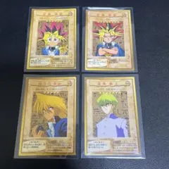当時物 遊戯王 カードダス 4枚セット 武藤遊戯 城之内克也 海馬瀬人