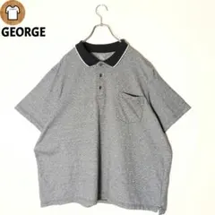 GEORGE ポロシャツ 半袖 2XL 総柄 アーガイル 太アーム B301のサムネイル