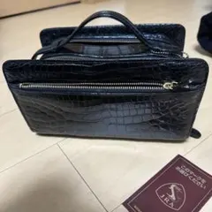 新品・未使用品　GAUDIE ガウディクロコダイルクラッチバッグ　ベル出品 新品・未使用品 GAUDIE ガウディクロコダイルクラッチバッグ ベル様