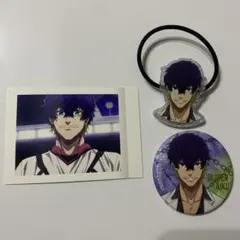 ブルーロック　オリヴァ・愛空　ヘアゴム　缶バッジ　ぱしゃこれ