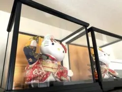 【ガラス張り付き】キティちゃん日本人形 2体セット