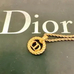 Dior クリスチャンディオール ネックレス　サークル ロゴ 　ヴィンテージ