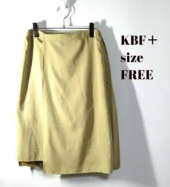 良品✨ケービーエフプラスKBF＋✨ラップスカート　ボックスプリーツ　バックゴム