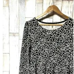 BOU JELOUD☆花柄　膝丈フレアワンピース　お食事会フォーマル　上品