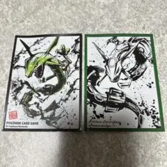 バラ売り　スリーブ　デッキシールド　レックウザ　墨絵　2種　各1枚