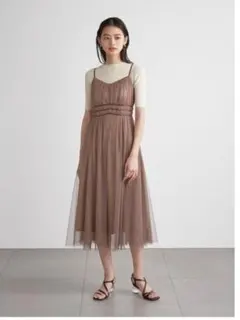 最終値下げ！★美品★リリーブラウン チュールキャミワンピース