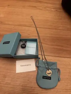 Supreme Tiffany&Co. ハートタグ ネックレス 箱袋付 - メルカリ