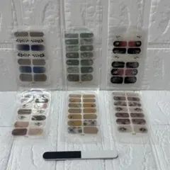 ✨ ネイルシール ６枚セット ネイルステッカー ネイルアート 爪やすり付き