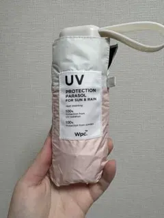 Wpc. 晴雨兼用折りたたみ傘 UVカット ピンク