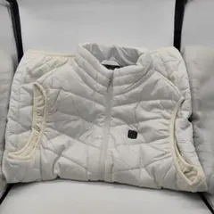 【ホワイト XL】 電熱ベスト 3段階調温 ヒーたー4枚 電熱ジャケットヒーター