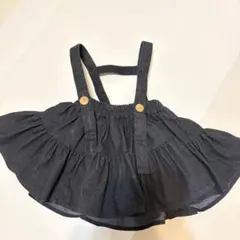 wonny ribbon ブラックデニムスカート Sサイズ スナップボタン付き