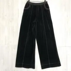 ソニアリキエル　フリースカジュアルパンツ　ウエストゴム　黒