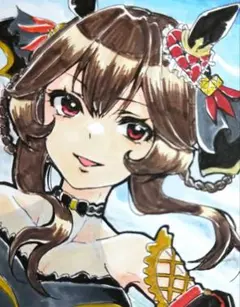 ウマ娘 ジェンティルドンナ 貴婦人 ファンアート 色紙 原画