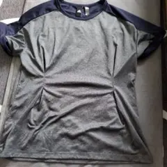 adidas CLIMALITE トップス グレー/ネイビー