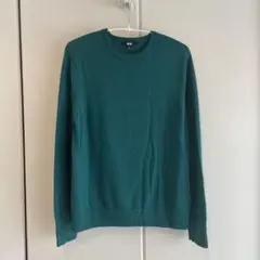 【UNIQLO】セーター（L）ウール100% グリーン 長袖 トップス