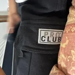 PRO CLUB カーゴ スウェットパンツ ブラック