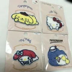 セリア　パイルワッペン サンリオ　４点セット