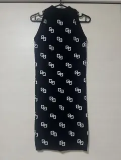 GYDA 黒ニットノースリーブワンピース