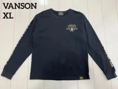 XL VANSON ロンT 長袖Tシャツ ブラック×ゴールド アメカジ ハーレーのサムネイル