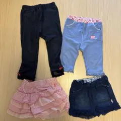 ミキハウス ボトムス　セット 4点　80 90