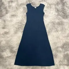 『UNIQLO』3Dニットワンピース　ノースリーブ　ロング丈　マメクロゴウチ