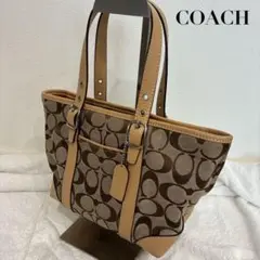 COACH コーチ シグネチャー トートバッグ H2J-6043 茶のサムネイル
