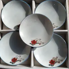 平皿　小皿　取り皿　梅の花　5枚セット 　12cm　和風