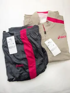 【新品未使用タグ付】　アシックス　ジャージ　ポロシャツ　3点セット　Mのサムネイル