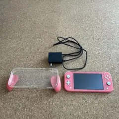Nintendo Switch Lite 本体 充電器　持ち手付きクリアケース