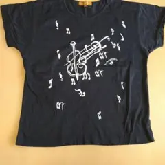 LANCEL 半袖 Tシャツバイオリンと音符の 音楽モチーフ ブラックのサムネイル
