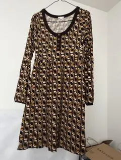 ◾️値下げ⭐︎美品【C.O.L.Z.A】レトロ調チュニック長袖ワンピースM